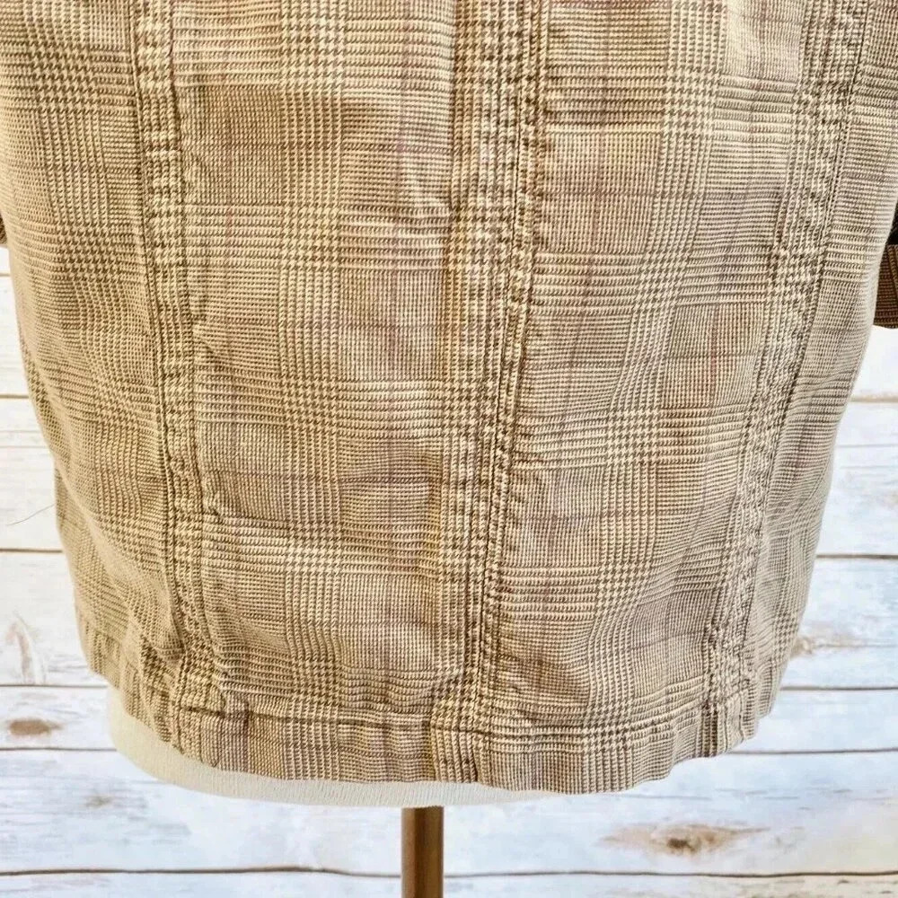 AEROPOSTALE Women Short Sleeve Button Down Cotton Collared Plaid Shirt Size M - Picture 5 of 12